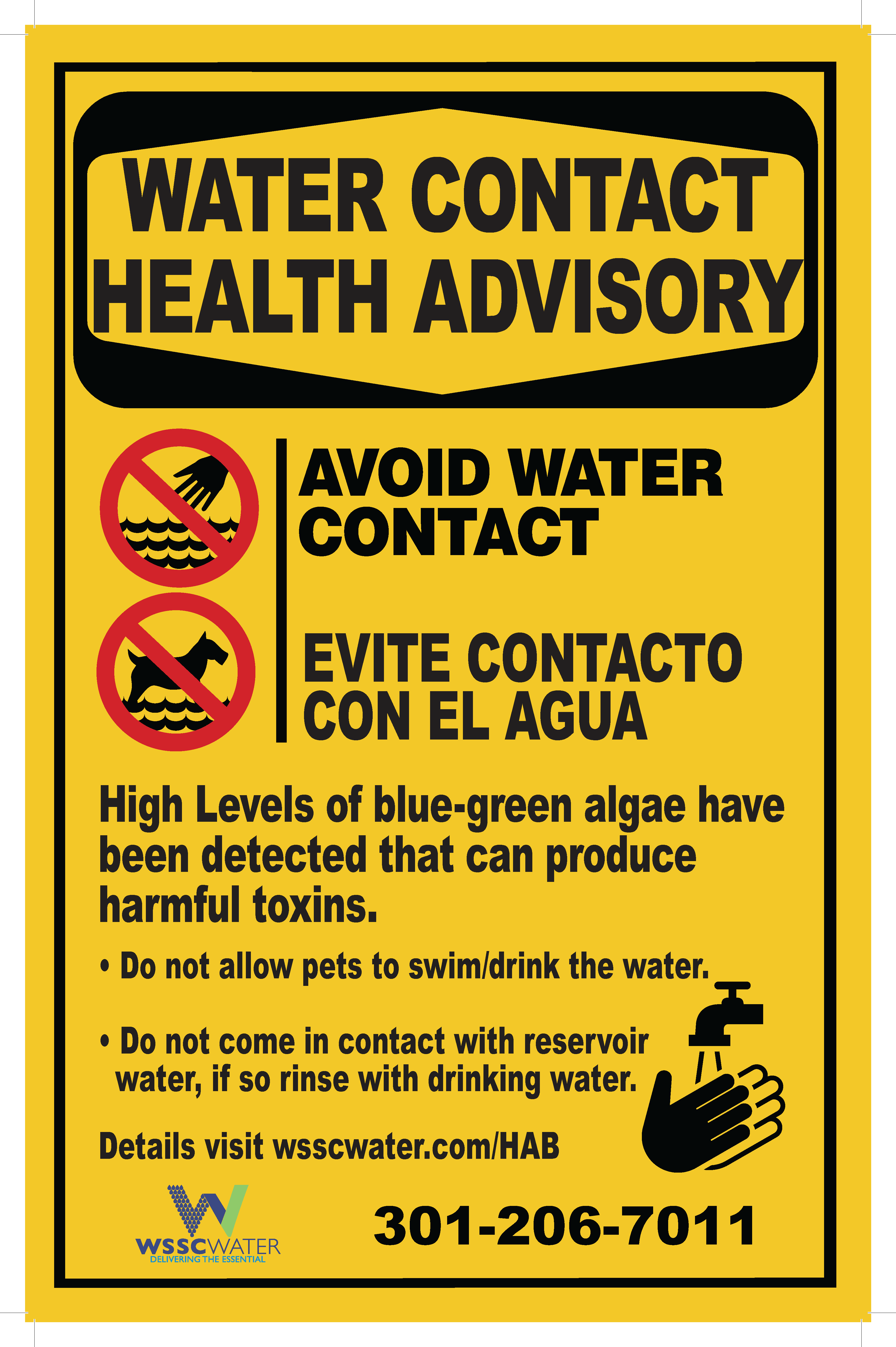 water contact health advisory