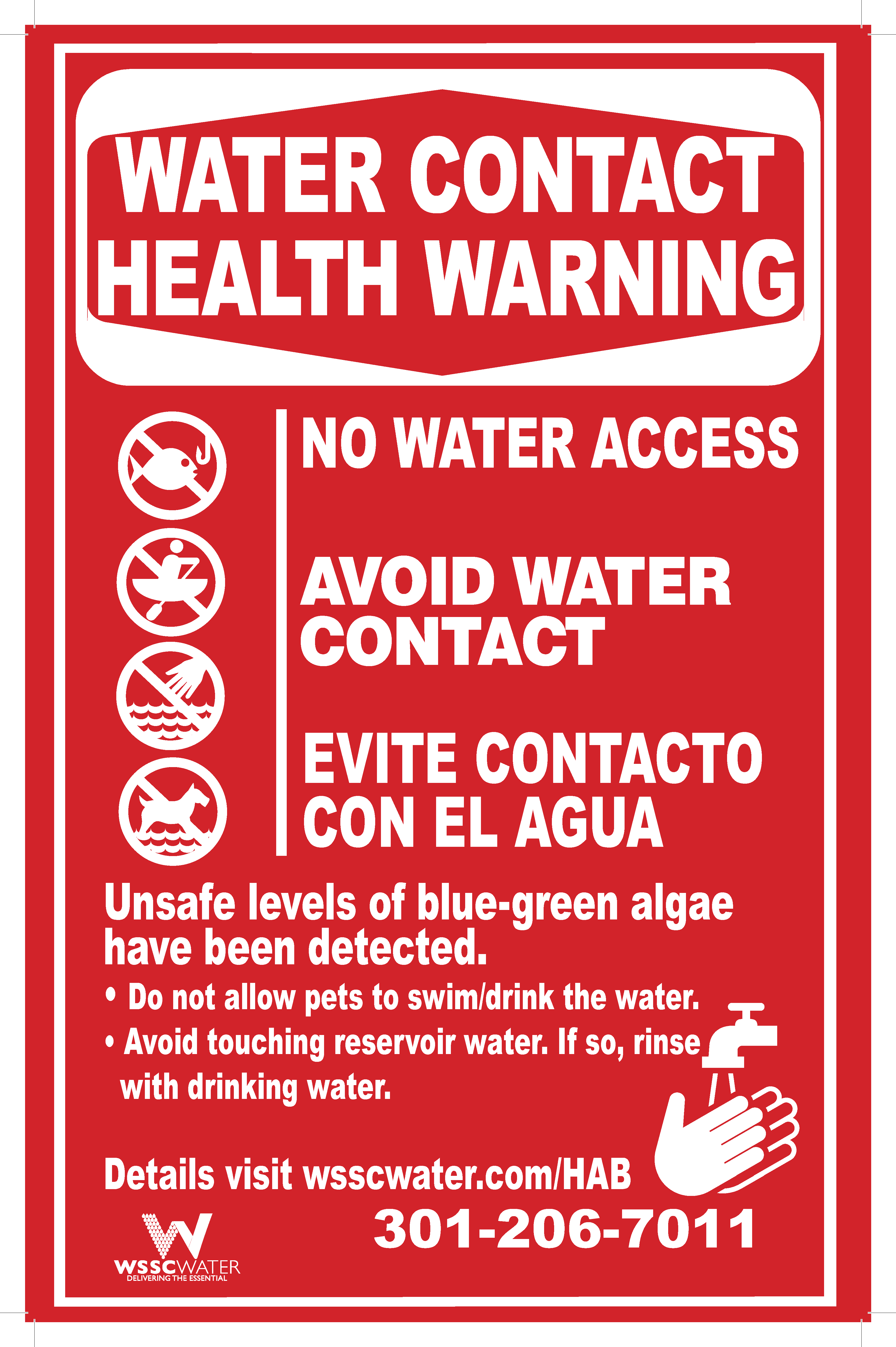 water contact health warning