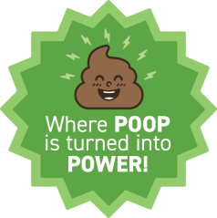 Where poop is turned into power