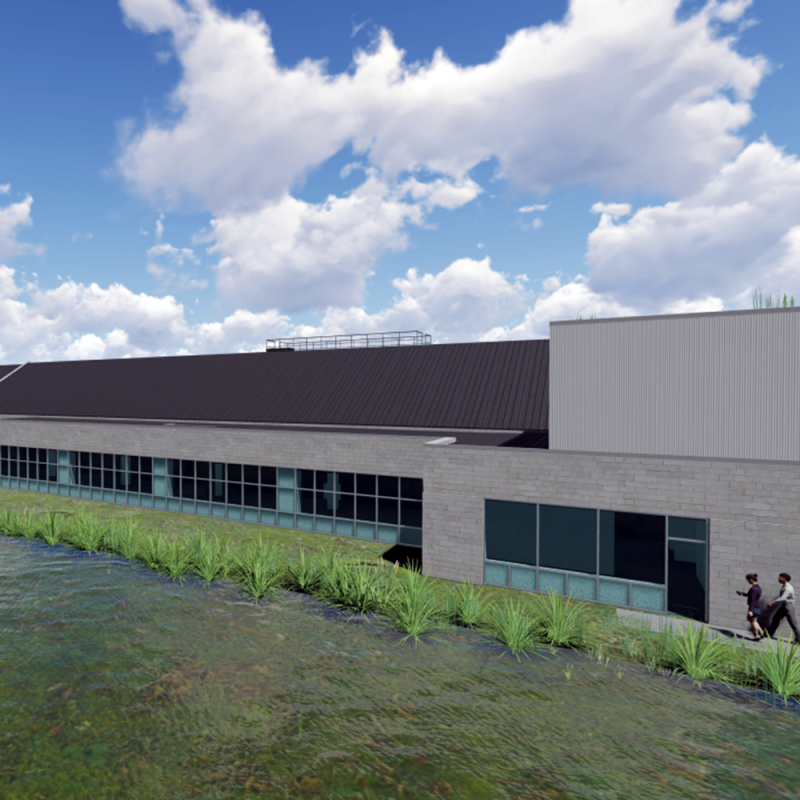 Laboratory Expansion Exterior Rendering